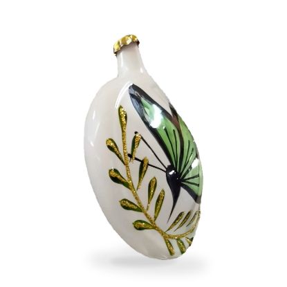 Imagen de Docena de esferas de gota con mariposa verde