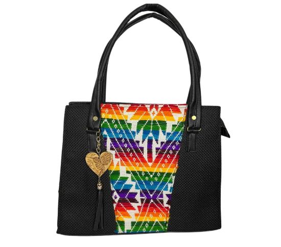 Imagen de Bolsa artesanal con tejido mazahua
