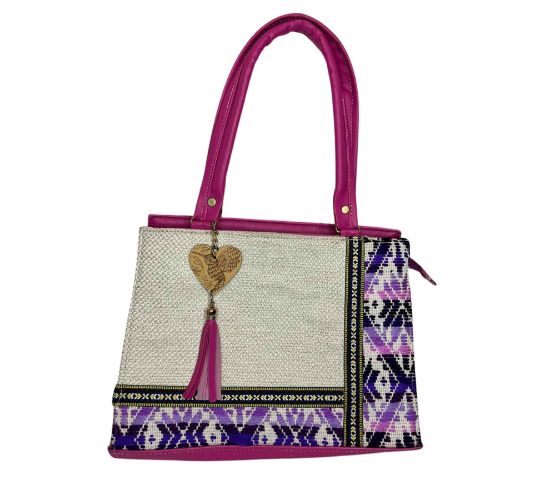 Imagen de Bolsa artesanal con tejido mazahua