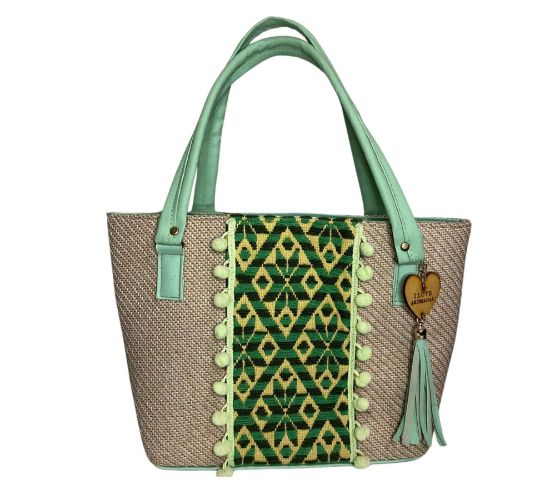 Imagen de Bolsa artesanal con tejido mazahua