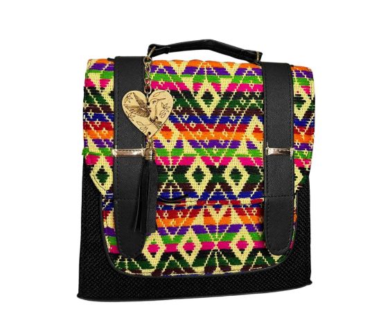 Imagen de Bolsa artesanal con tejido mazahua
