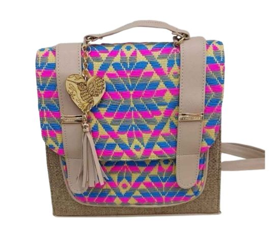 Imagen de Bolsa artesanal con tejido mazahua