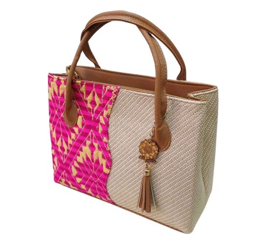 Imagen de Bolsa artesanal con tejido mazahua