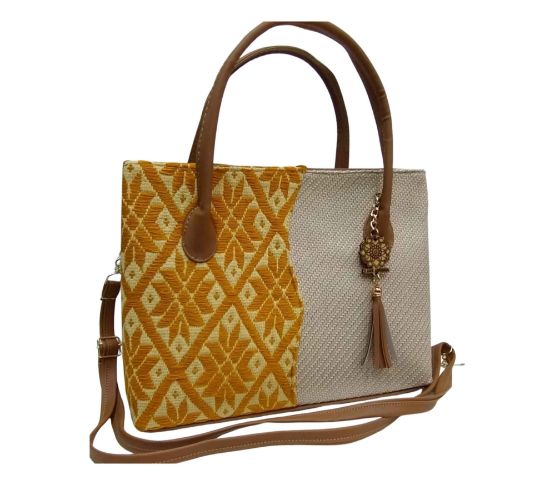 Imagen de Bolsa artesanal con tejido mazahua