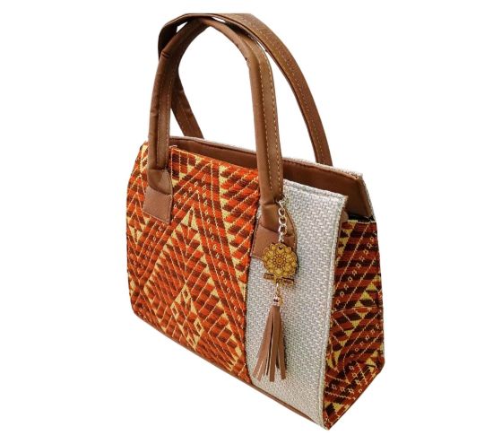 Imagen de Bolsa artesanal con tejido mazahua