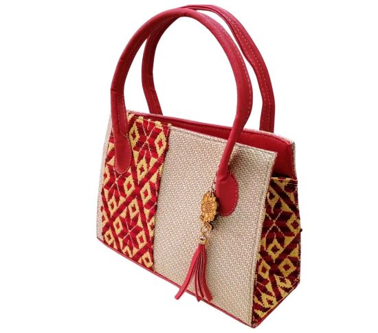 Imagen de Bolsa artesanal con tejido mazahua