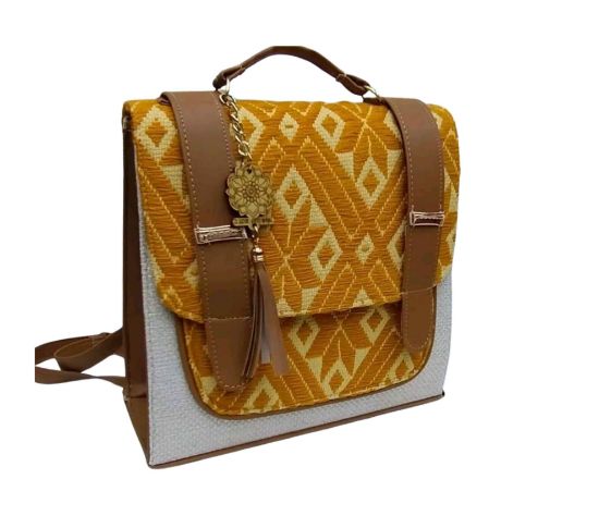 Imagen de Bolsa artesanal con tejido mazahua