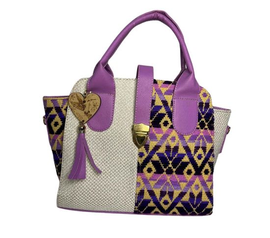 Imagen de Bolsa artesanal con tejido mazahua