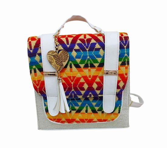 Imagen de Bolsa artesanal con tejido mazahua