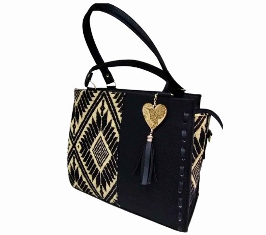 Imagen de Bolsa artesanal con tejido mazahua