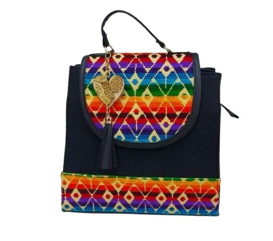 Imagen de Bolsa artesanal con tejido mazahua