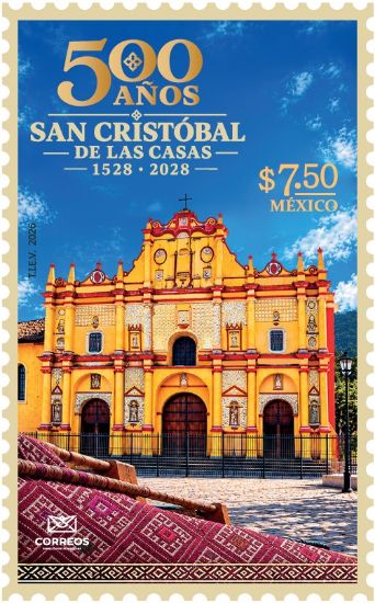 Imagen de Timbre Postal "500 años de San Cristóbal de las Casas Chiapas"